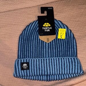 Turtle Fur Blue Knit Beanie